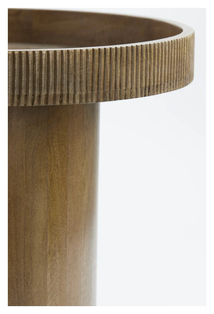 Beistelltisch KALOMO Ø50x35cm Holz dunkelbraun