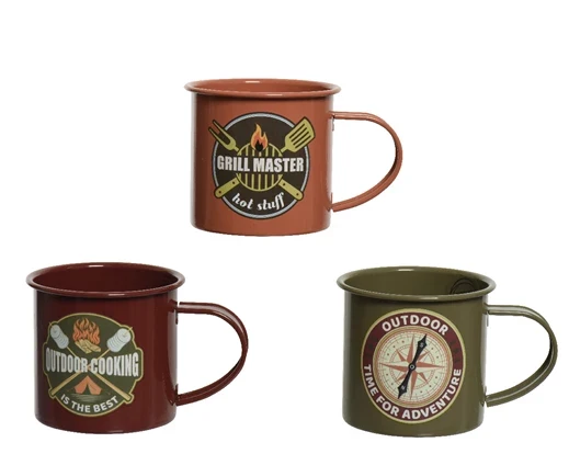 Becher galv. Stahl 3 sort. Outdoor x