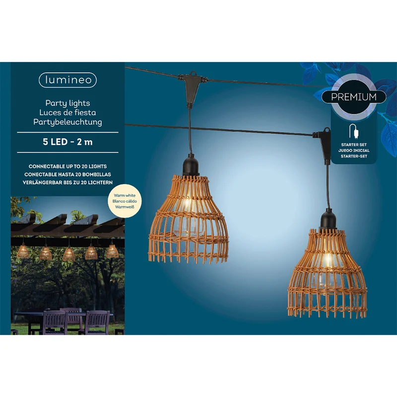 LED Party Beleuchtung Rattan Outdoor