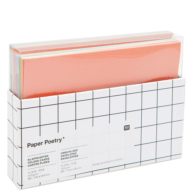 Rico Design Kartenset Rainbow pastel, B6
