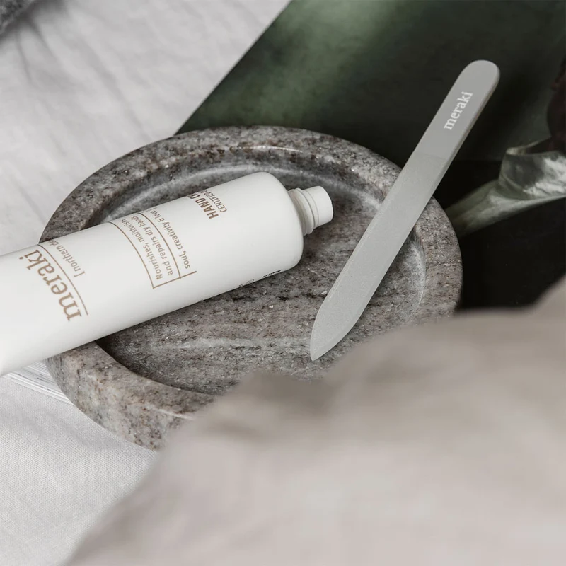 Meraki Tablett, Marmor, beige