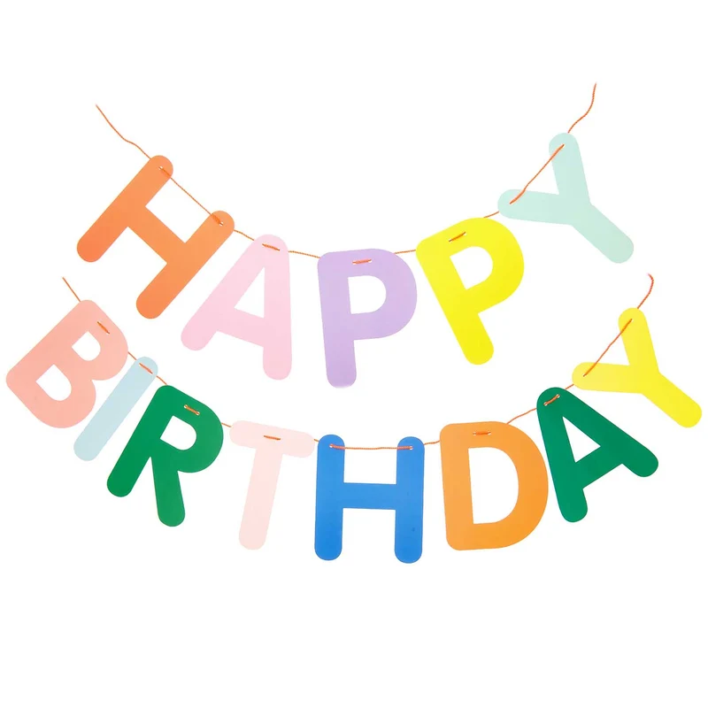 Rico Design Girlande Happy Birthday bunt