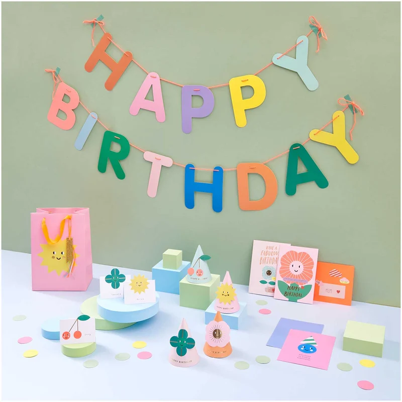 Rico Design Girlande Happy Birthday bunt