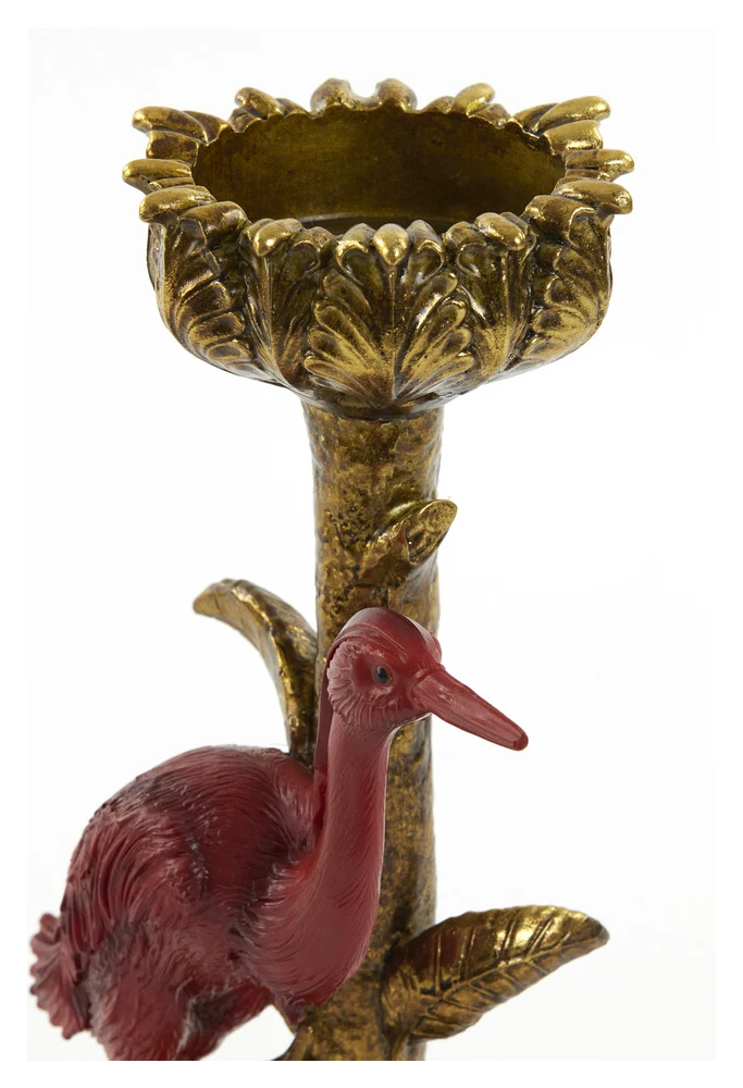Kerzenständer HERON antik bronze- dunkelrot 18,5x13x32,5cm
