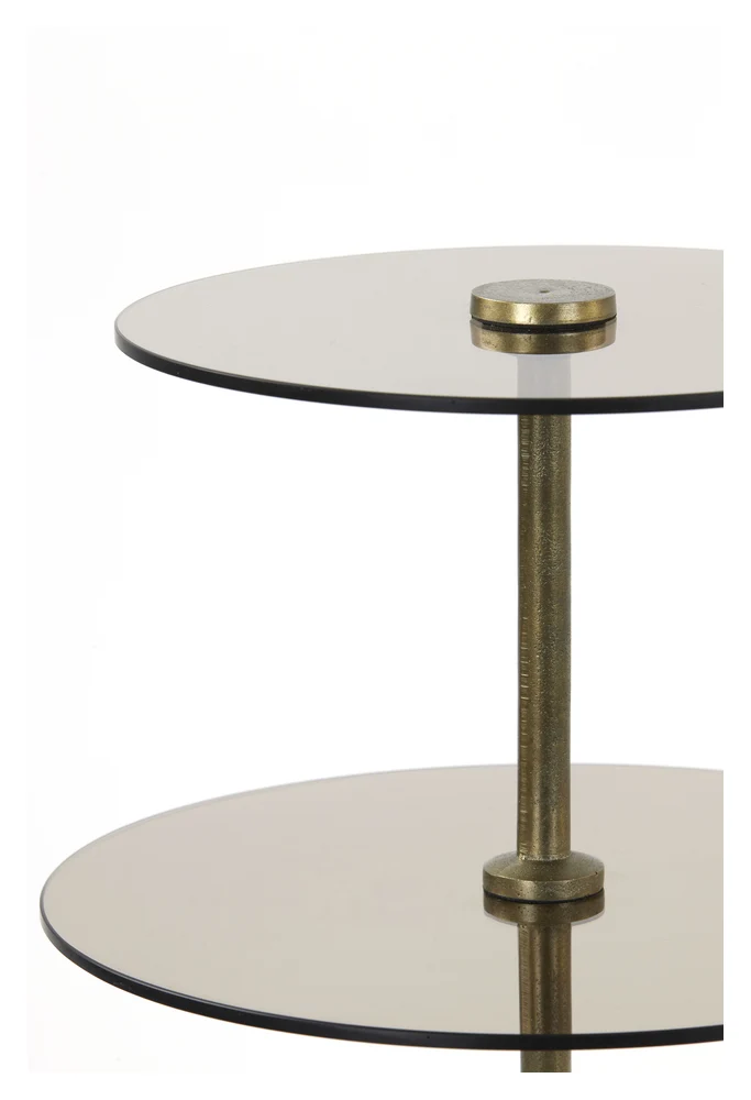 Etagere DANULA 3 Schichten, antik bronze-braun, Ø35x43cm