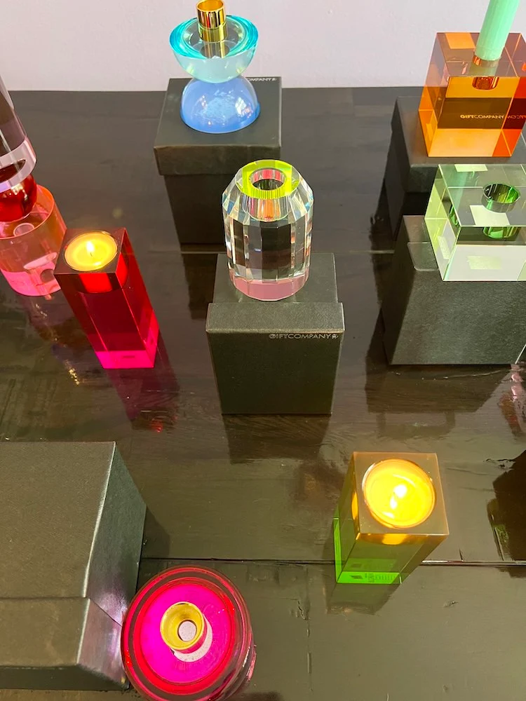 Kristallglas-Kerzenhalter DIOPTRICS transparent, regenbogen H9cm