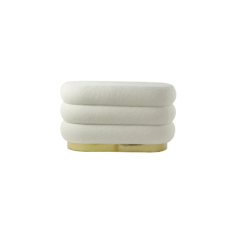 Hocker LYALL gold- weiß 80x40x45cm