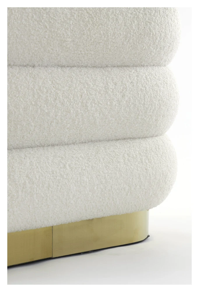 Hocker LYALL gold- weiß 80x40x45cm