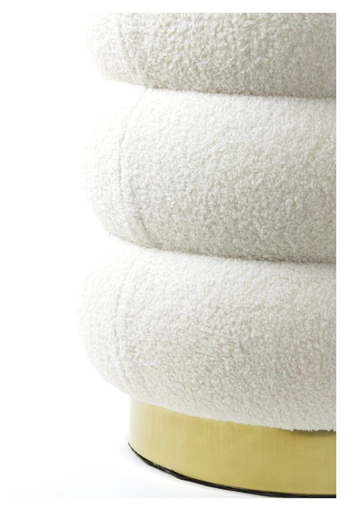 Hocker LYALL gold- weiß 80x40x45cm