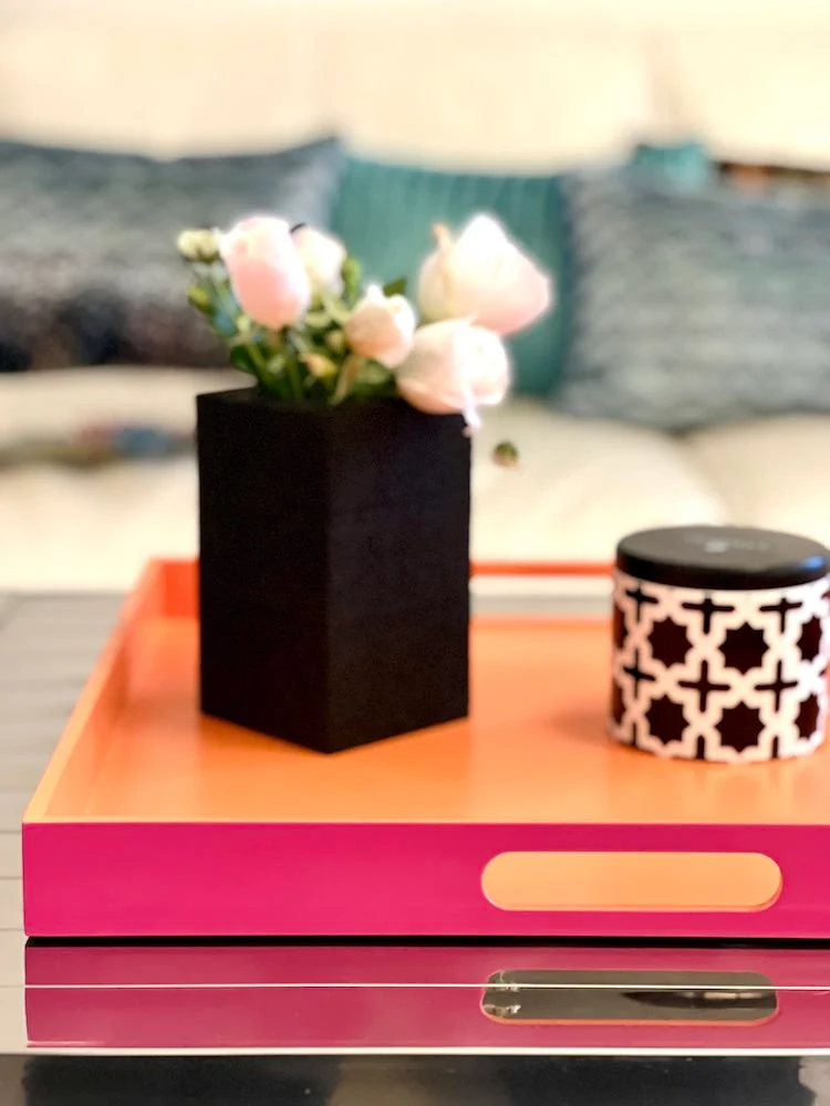 Tablett SPA M pink-orange 40,4x40,4cm