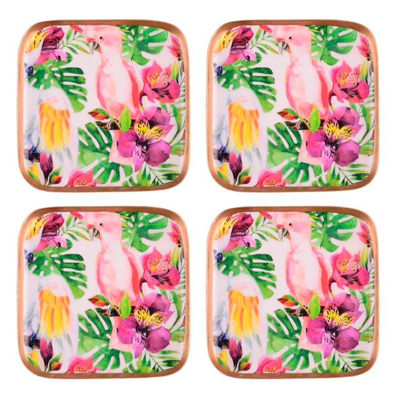Untersetzer SAIGON BIRDS 4-teiliges Set- 10x10cm