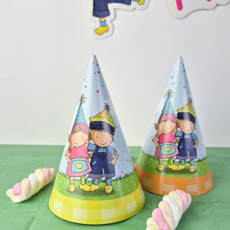 Fien und Teun Partyhüte, 6 Stück