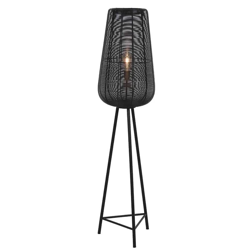 Stehleuchte ADETA Schwarz+matt Ø37x147 cm