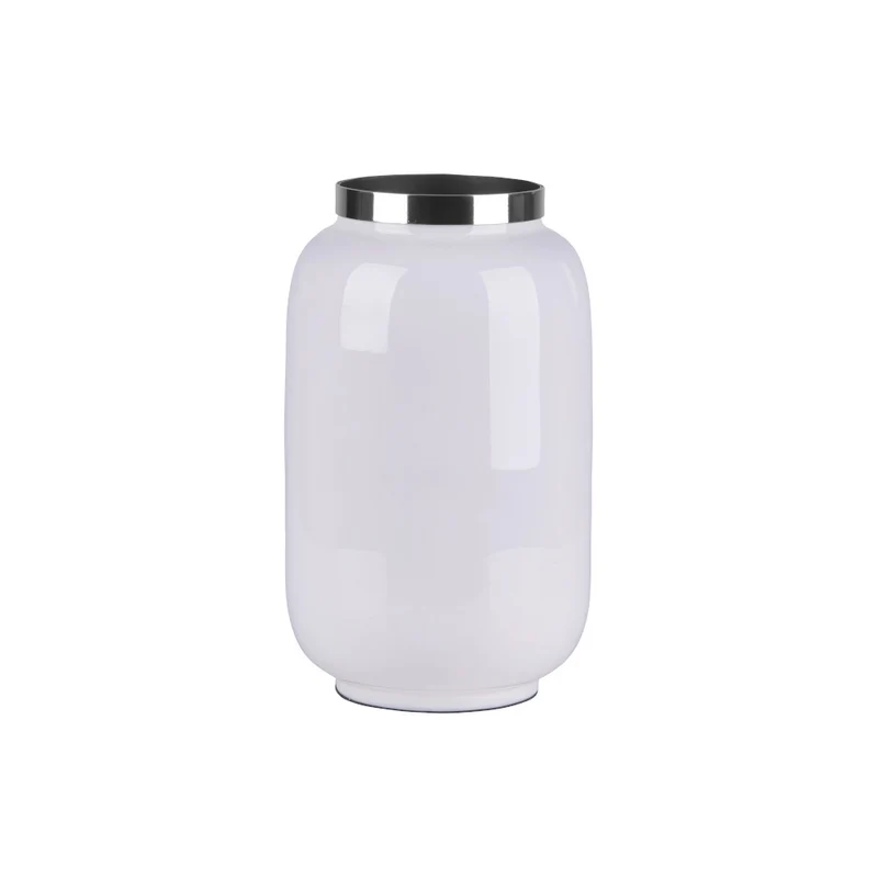 Vase SAIGON S in weiss- silber 20 cm