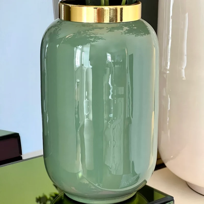 Vase SAIGON S in yucca- gold 23 cm