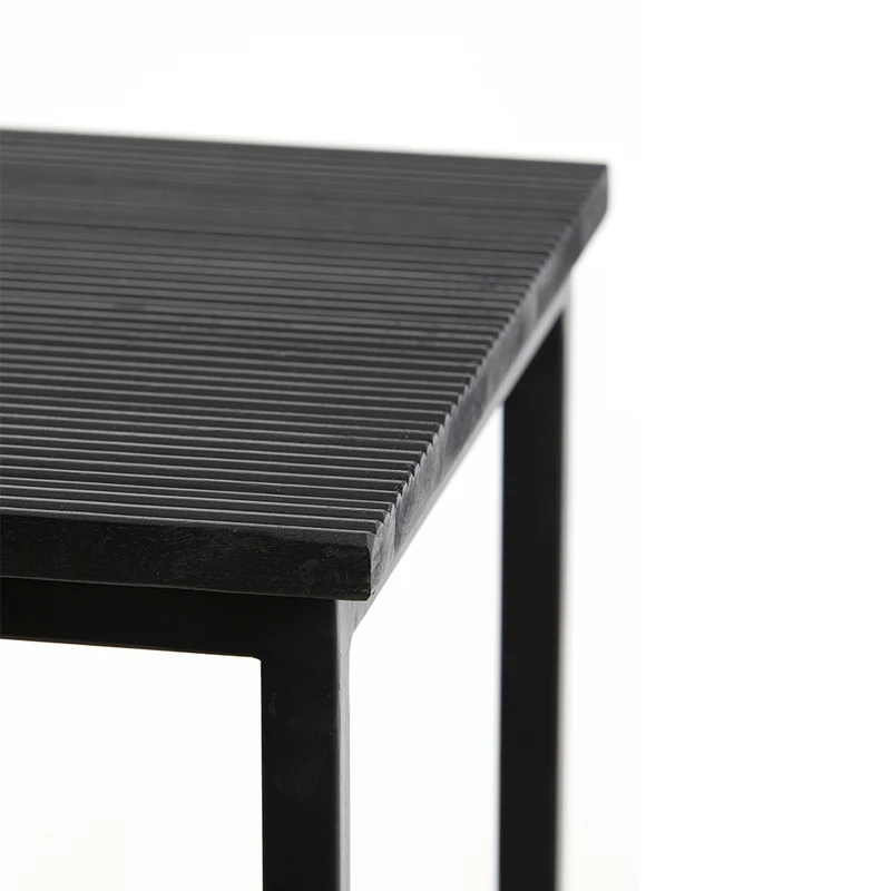 Säule BRYSON Holz schwarz - 2er-Set