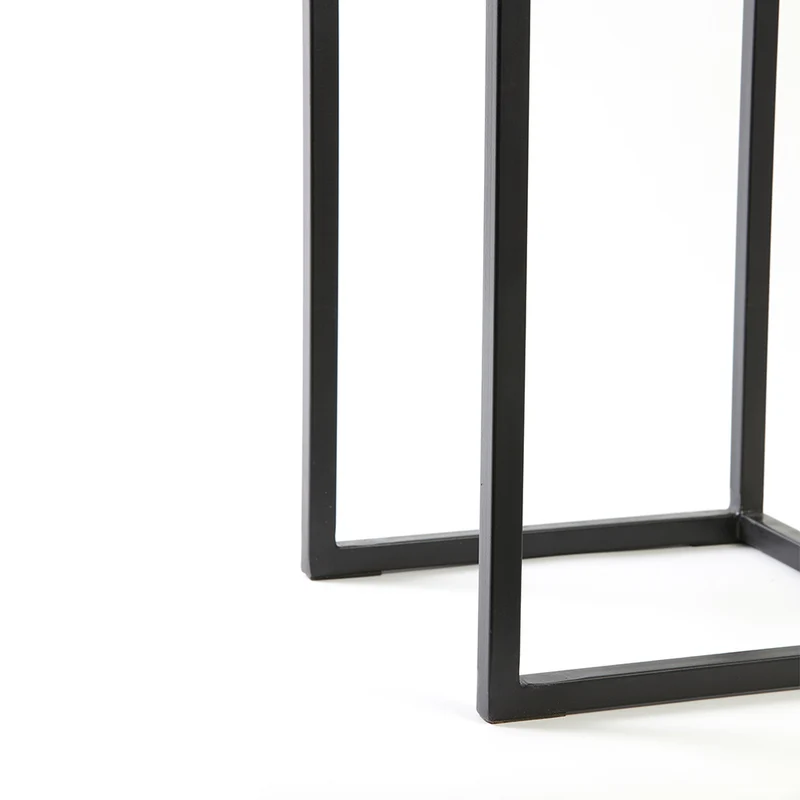 Säule BRYSON Holz braun - schwarz - 2er-Set