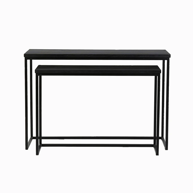 Konsolentisch BRYSON Holz schwarz