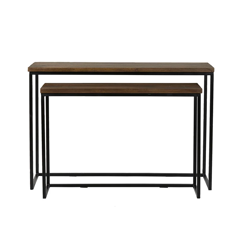 Konsolentisch BRYSON Holz braun - schwarz