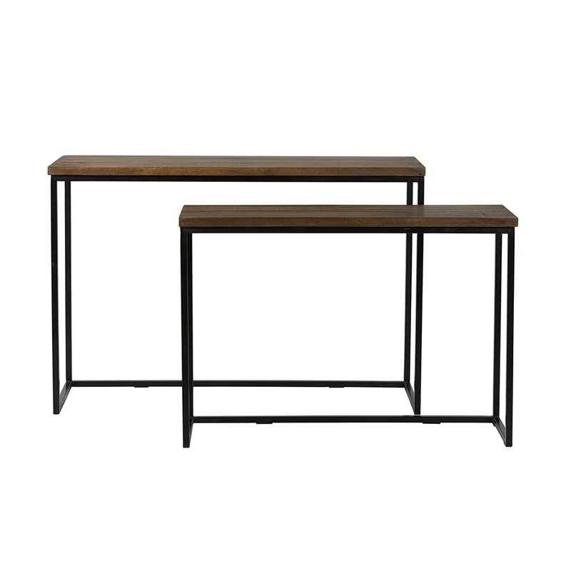 Konsolentisch BRYSON Holz braun - schwarz