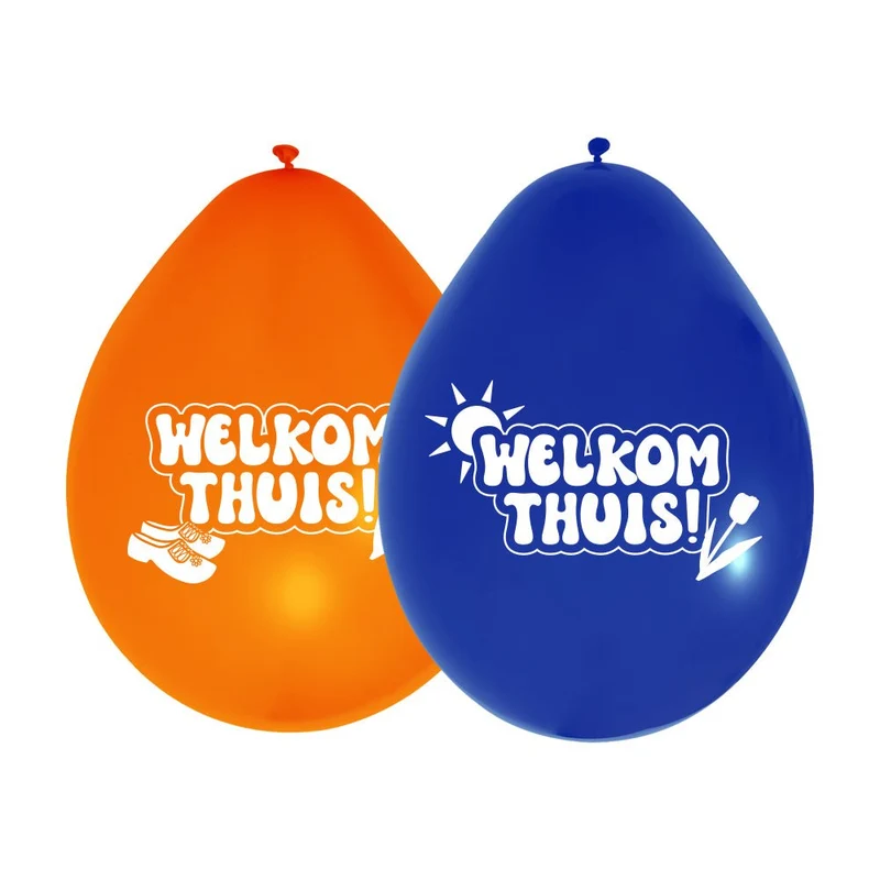 Willkommen zu Hause Ballons Bunt 30cm 8Stück