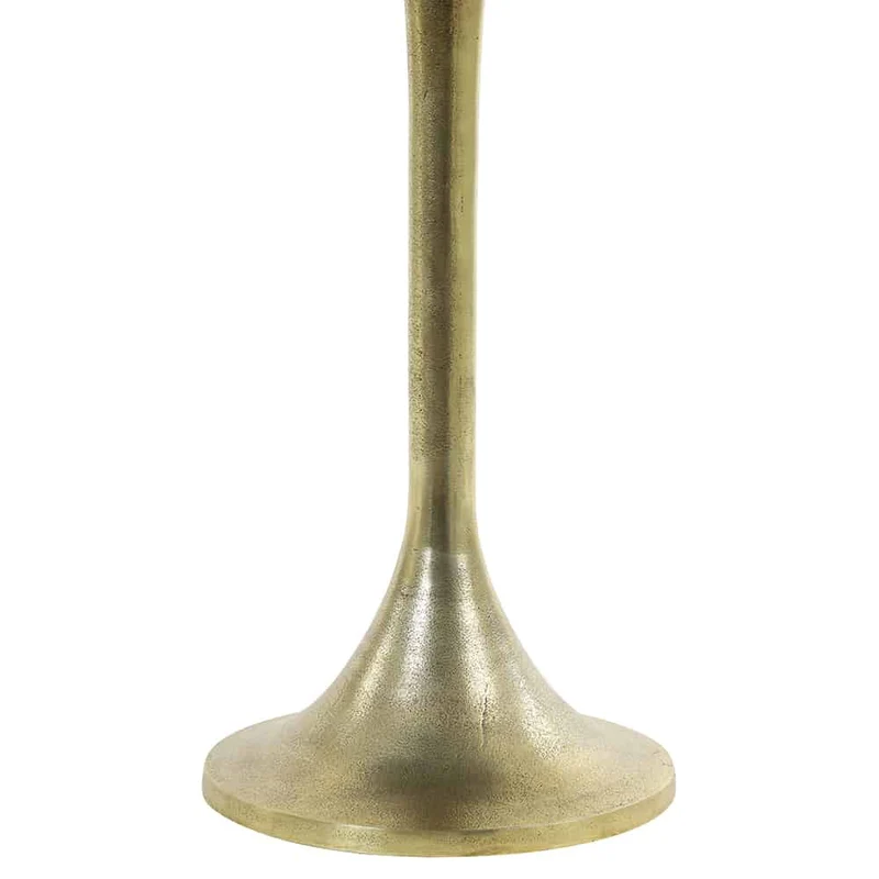 Beistelltisch RICKERD weiß Marmor + antik bronze Ø48x53 cm