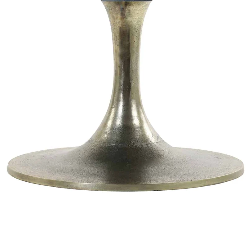 Couchtisch RICKERD weiß Marmor + antik bronze Ø76x36 cm