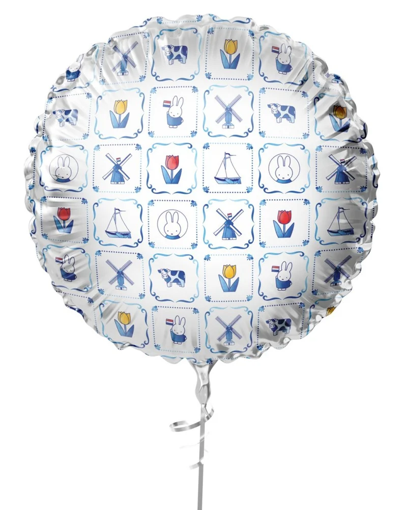 Miffy-Folienballon, silber, „Willkommen zu Hause“, leer, 45 cm