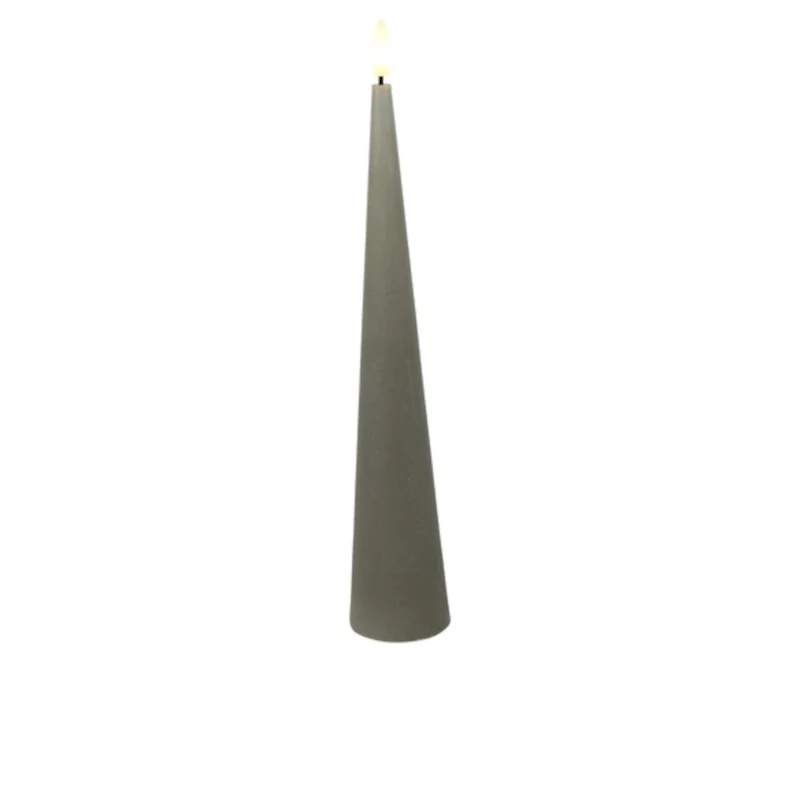 Kegelkerze LED LYON M, grau