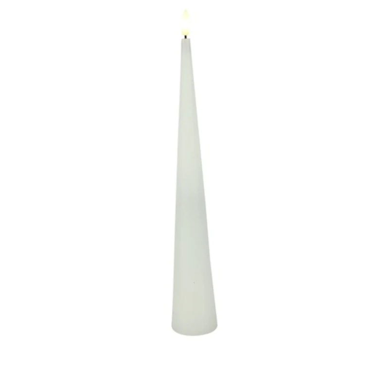 Kegelkerze LED LYON L, weiß