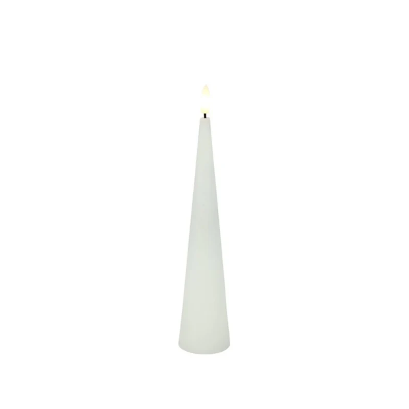 Kegelkerze LED LYON S, weiß