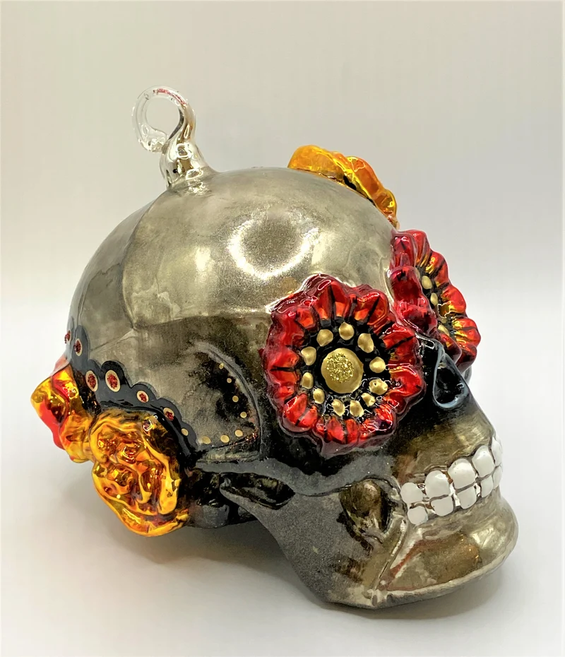 Totenschädel mit geblümten Augen, Mexican Skull, KOMOZJA MOSTOWSKI