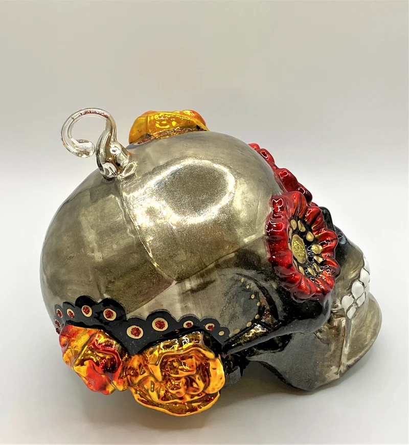 Totenschädel mit geblümten Augen, Mexican Skull, KOMOZJA MOSTOWSKI
