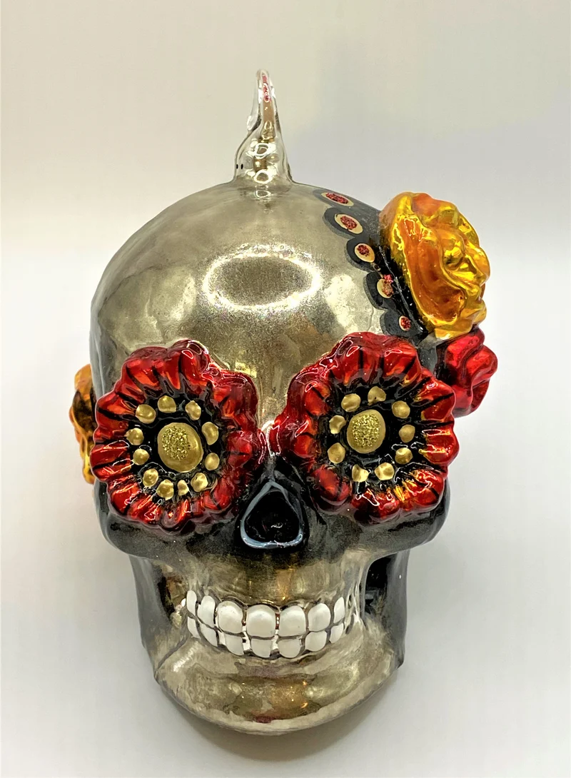 Totenschädel mit geblümten Augen, Mexican Skull, KOMOZJA MOSTOWSKI