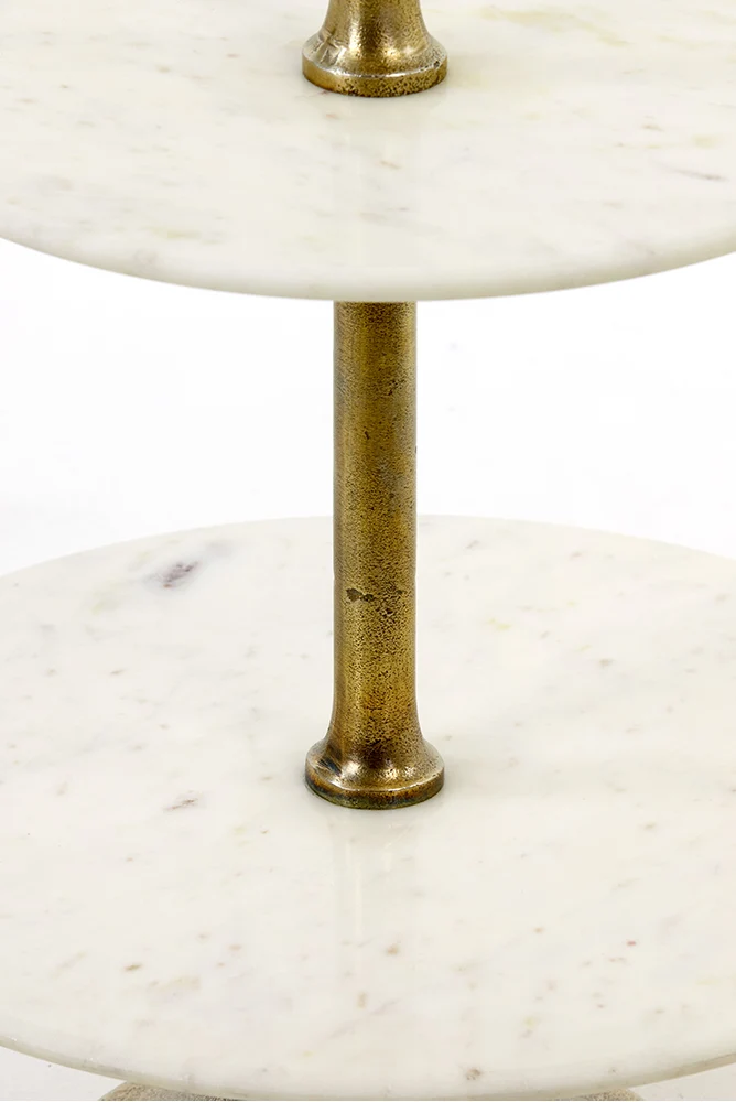 Etagere VERMENTINO Marmor in weiss Ø51x100 cm