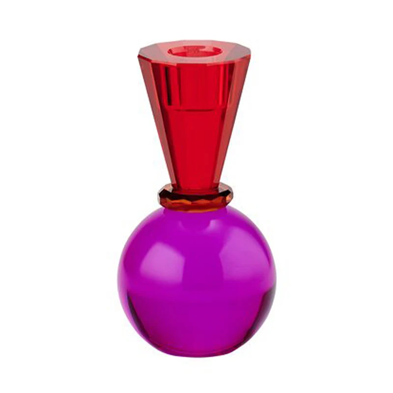 Kerzenhalter SARI KUGEL in rot, pink