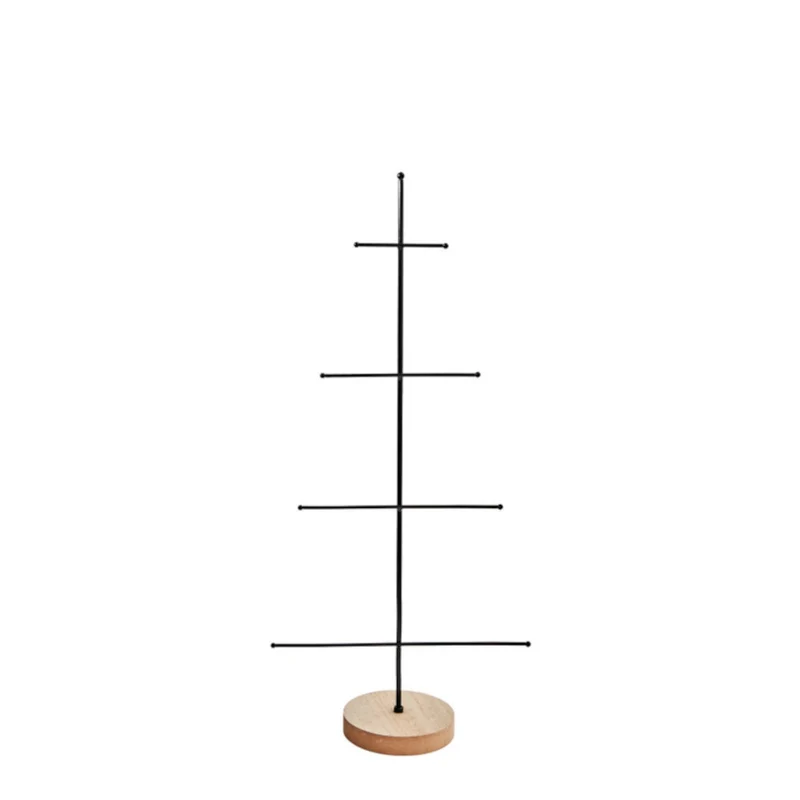 Rico Design Metall Tannenbaum mit Holzsockel, klein
