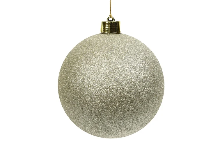 Weihnachtskugel Gold Glitzer Maxi XXL