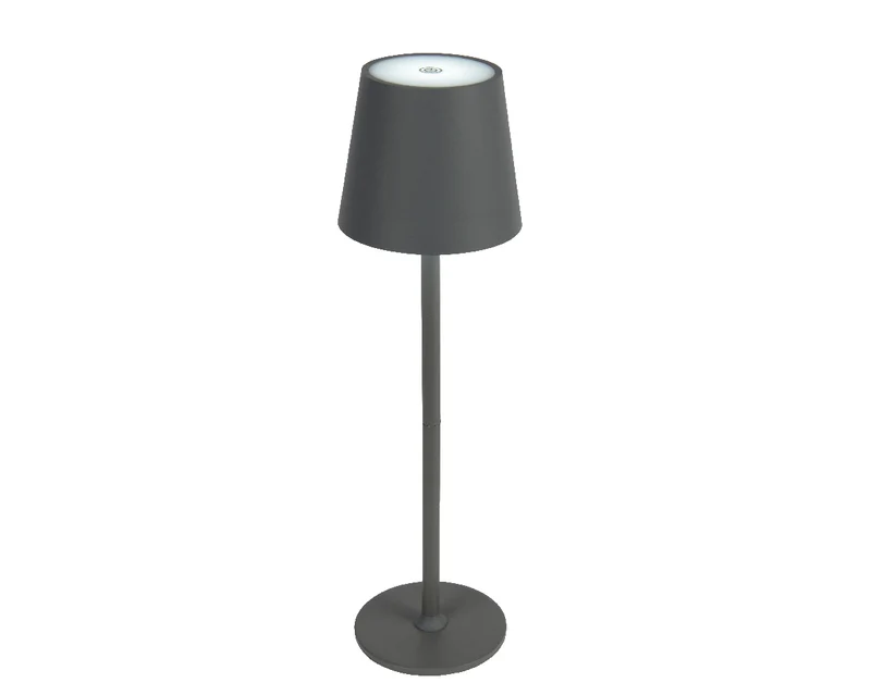 Wiederaufladbare LED Tischlampe grau