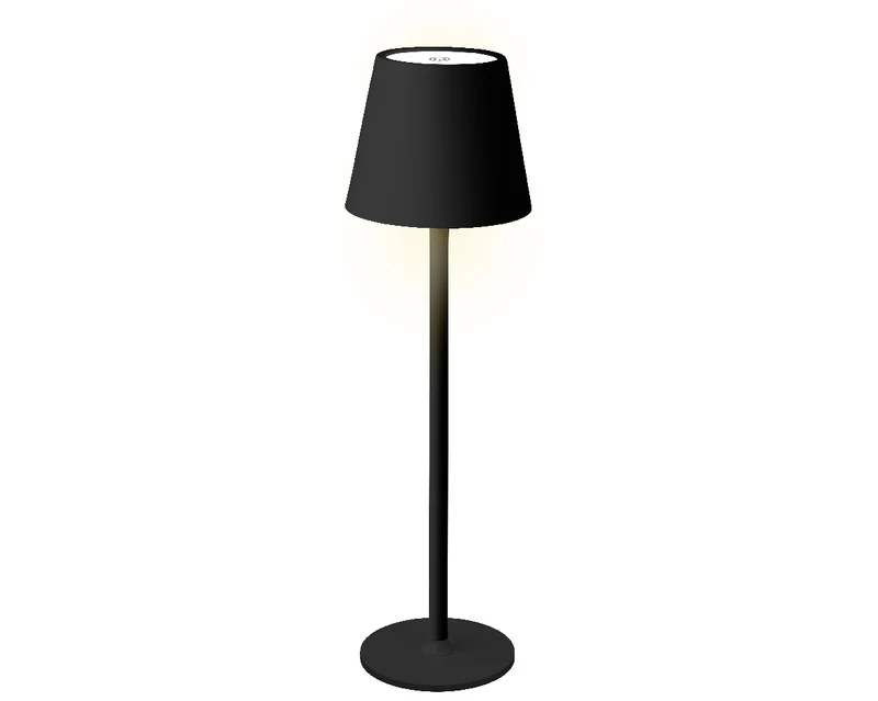 Wiederaufladbare LED Tischlampe schwarz