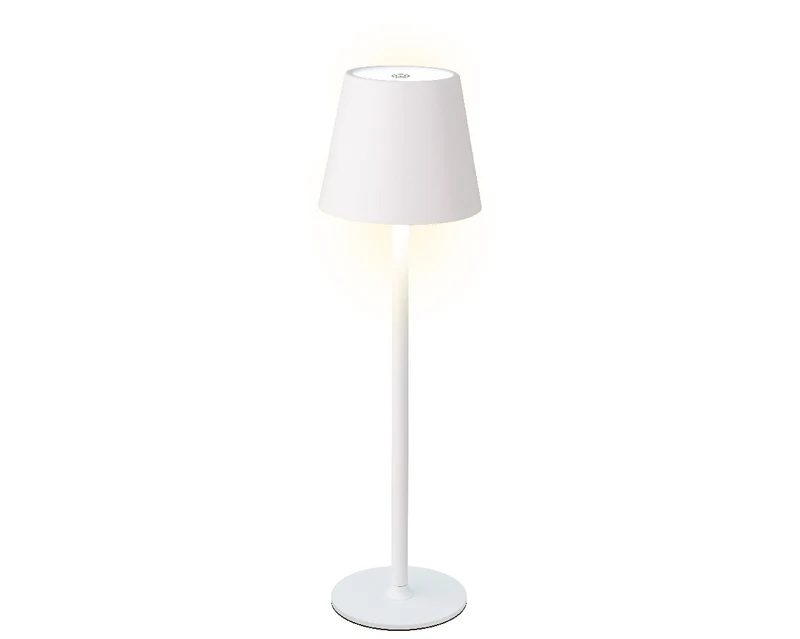 Wiederaufladbare LED Tischlampe weiß