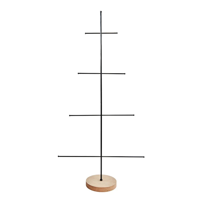 Rico Design Metall Tannenbaum mit Holzsockel, groß