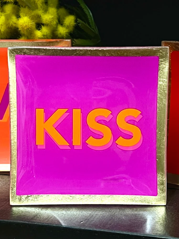 Dekoschale Glasteller KISS 10x10cm