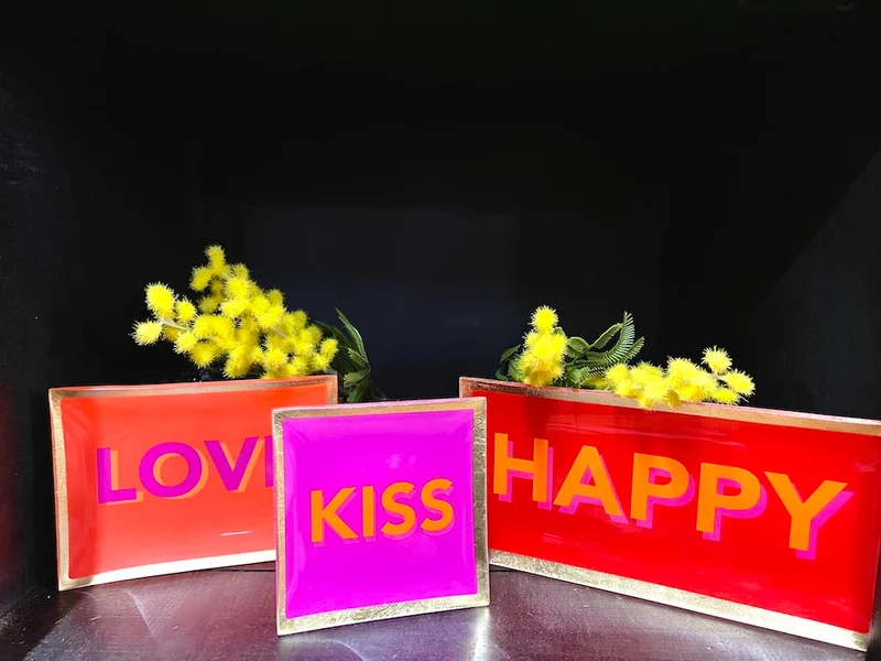 Dekoschale Glasteller KISS 10x10cm