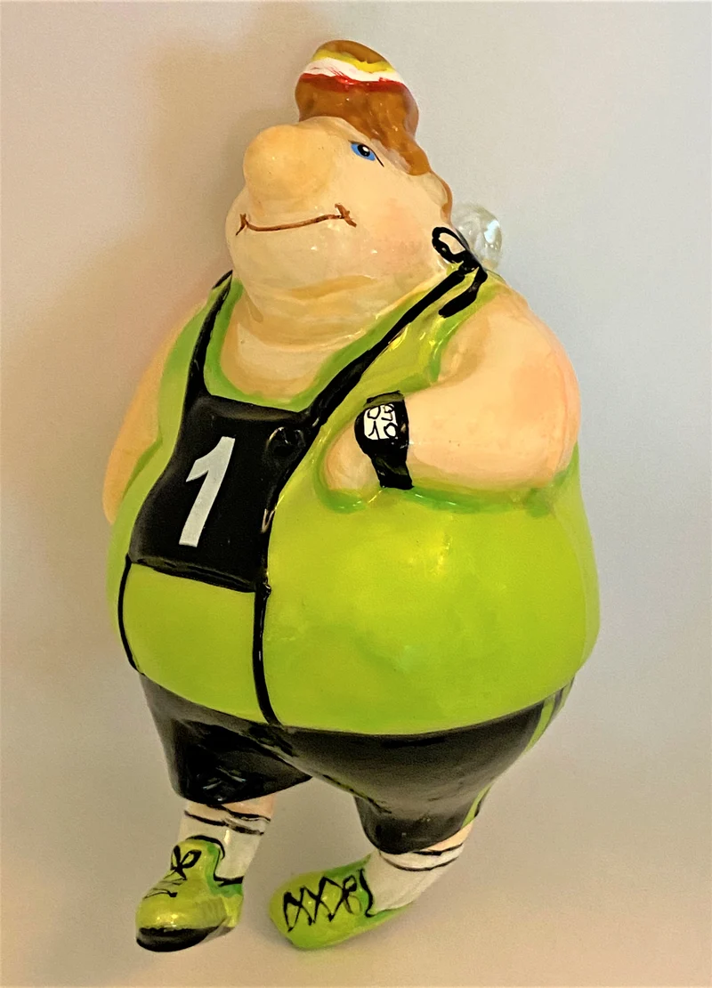 Marathon-Läufer, Jogger, Karikatur, KOMOZJA MOSTOWSKI