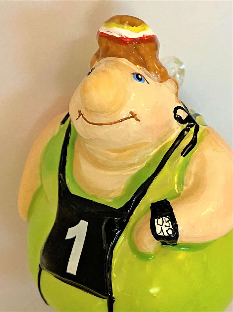 Marathon-Läufer, Jogger, Karikatur, KOMOZJA MOSTOWSKI