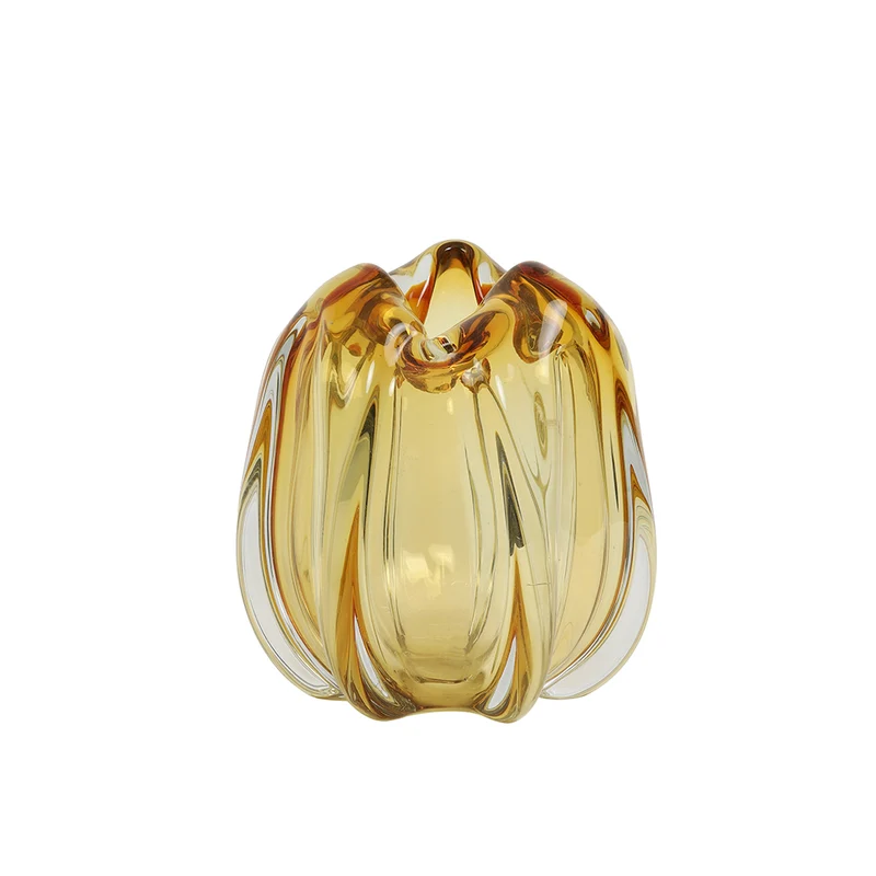 Vase MURELA Glas in Bernstein Ø14,5x16 cm