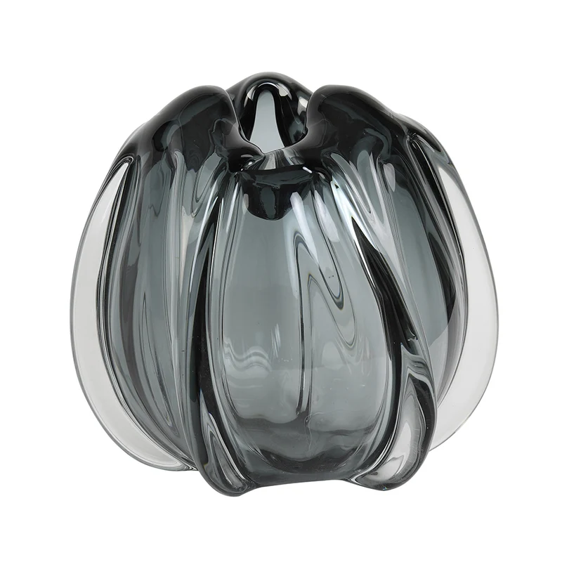Vase MURELA Glas in grau Ø24,5x22 cm