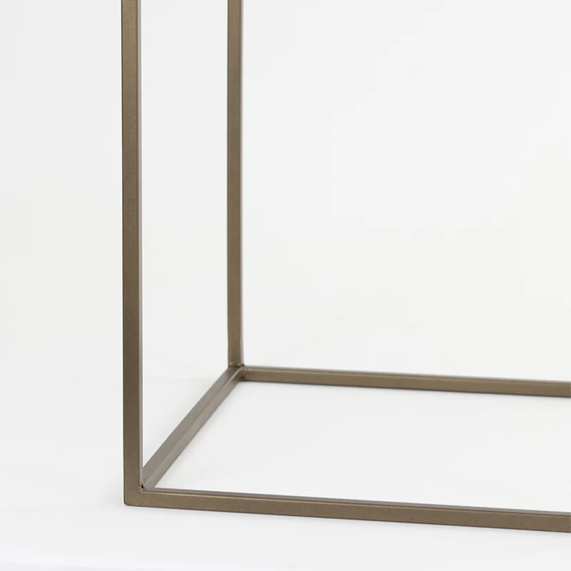 Beistelltisch Säule CHISA Holz schwarz antik Bronze