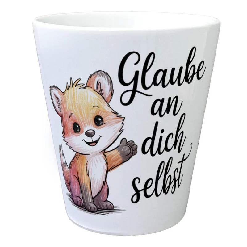 kleiner Fuchs Glaube an dich selbst Blumentopf